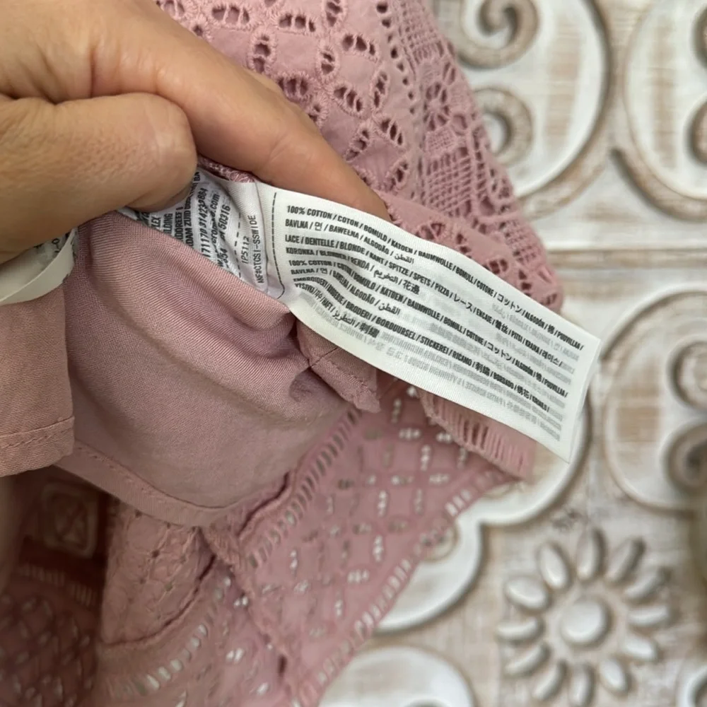 Abercrombie & Fitch Sheath Dress Lace Embroidered X Small - Picture 7 of 10